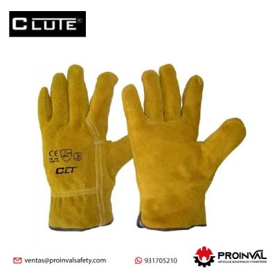 GUANTE CONDUCTOR CARNAZA MOSTAZA DE 10″