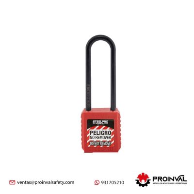 Candado Lock Out X10 Long Dieléctrico Steelpro