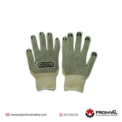Guante De Hilo Doble Cara Punto PVC Clute