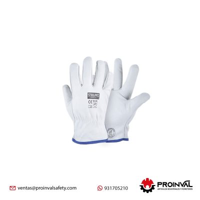 Guantes De Badana Blanco Steelpro