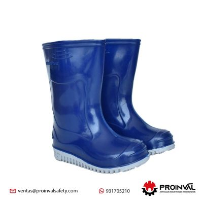 Bota de PVC Midi Flex Azul Poli Shoes