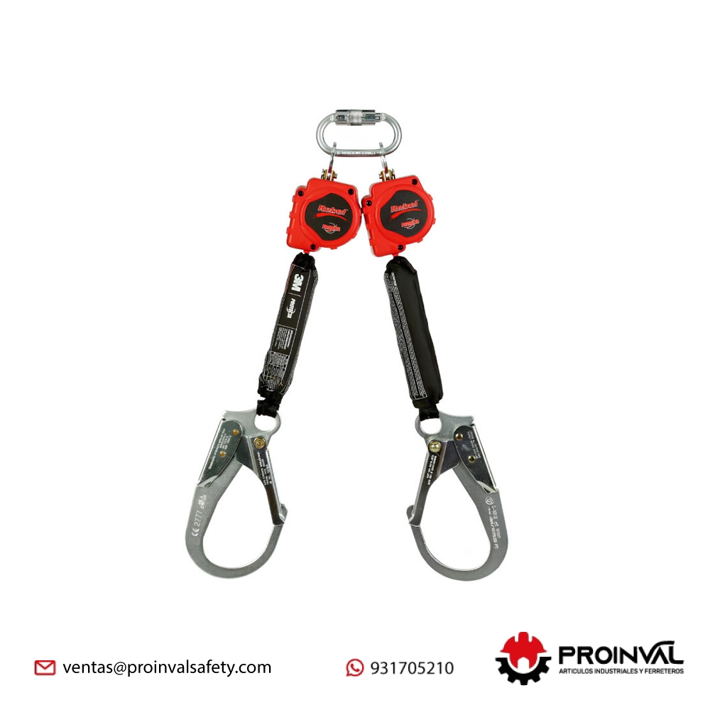Bloque Retráctil Doble 3M Protecta 3100414 6 Ft 1.8 M 1 Lima Peru Bloque Retráctil Doble 3M Protecta 3100414 6 Ft 1.8 M