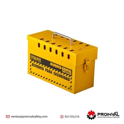 Caja de Bloqueo Grupal Amarillo Steelpro