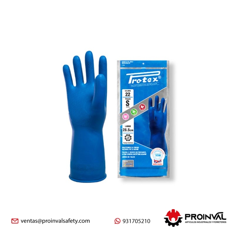 Guante Protex Calibre 22 Azul 1 Lima Peru Guante Protex Calibre 22 Azul