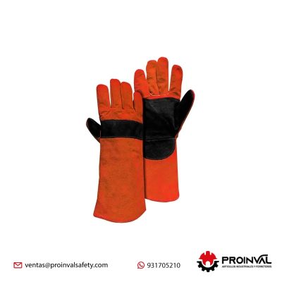 Guante de Soldador Naranjo Negro Steelpro
