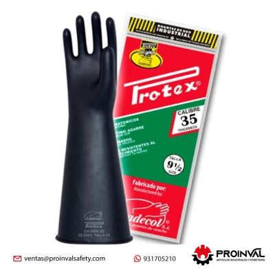 Guantes de Jebe Protex Calibre 35 de 15"