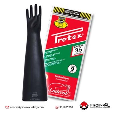 Guantes de Jebe Protex Calibre 35 de 24"