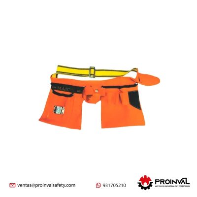 Porta Herramientas Doble Bolsillo Cuero