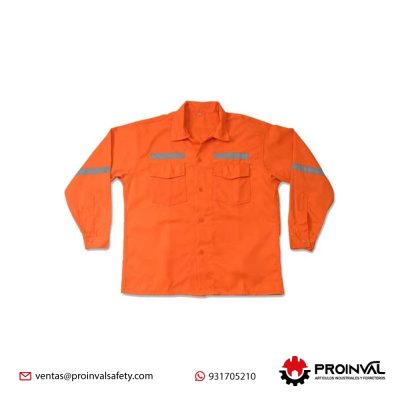 Camisa Drill De Trabajo Naranja
