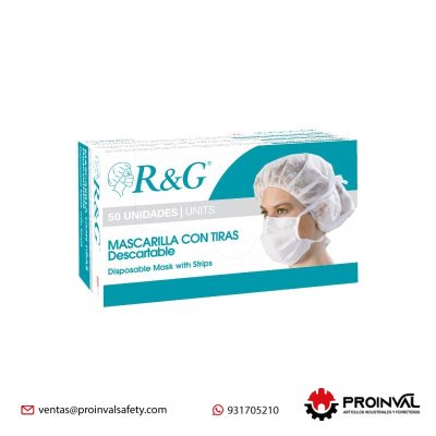 Mascarilla plana 3 pliegues RG