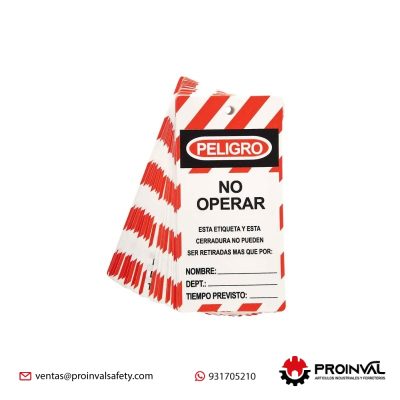 Tarjeta No Operar Lock Out
