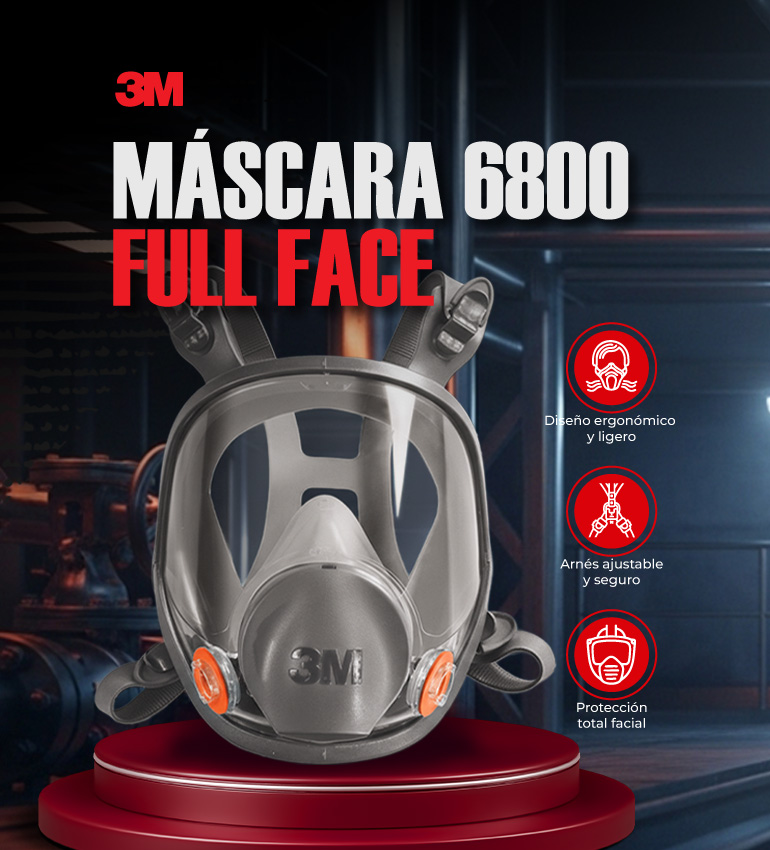 Mascarilla 6800 Ful Face De La Marca 3M